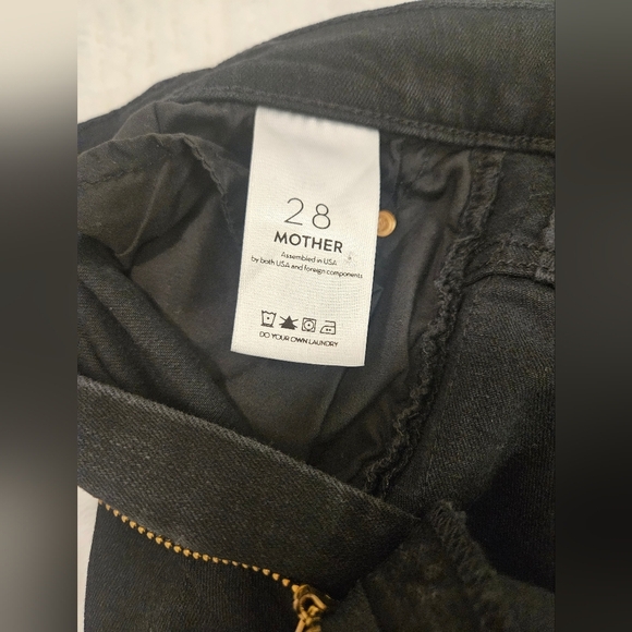 Mother Insider Striped Crop Step-Hem Fray Jeans In Guilty Racer Size 28 - Picture 16 of 16